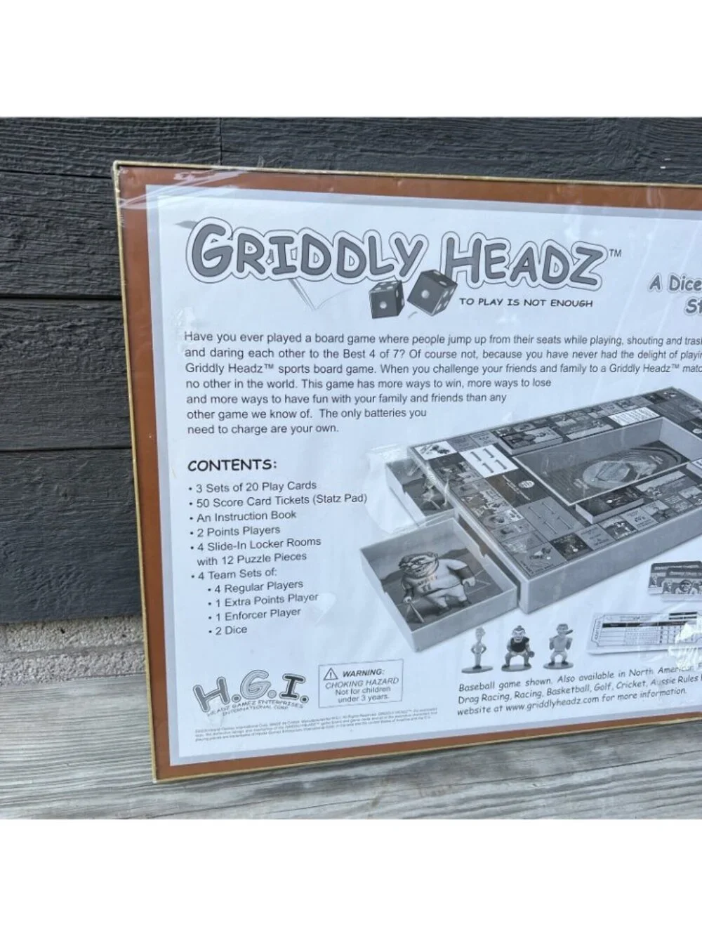 RARE Griddly Headz Baseball Family Board Game 2005~New & Factory Sealed!